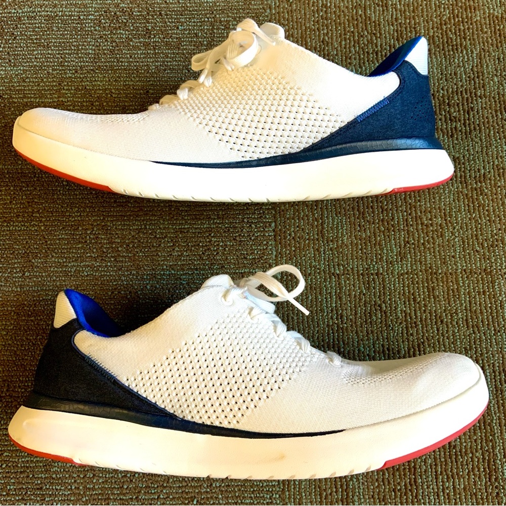 Kizik Men's White Navy Lima Casual Slip On Sneakers, size 15 WIDE 2E Wms 16.5 EE - Picture 4 of 11